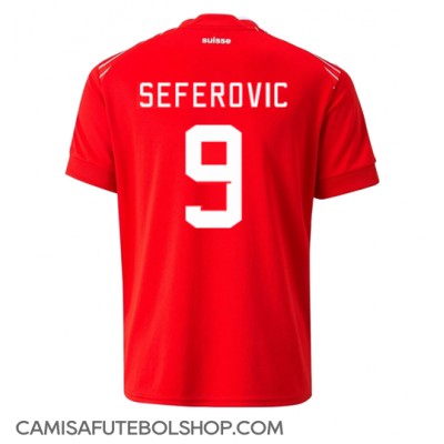Camisa de time de futebol Suíça Haris Seferovic #9 Replicas 1º Equipamento Mundo 2022 Manga Curta